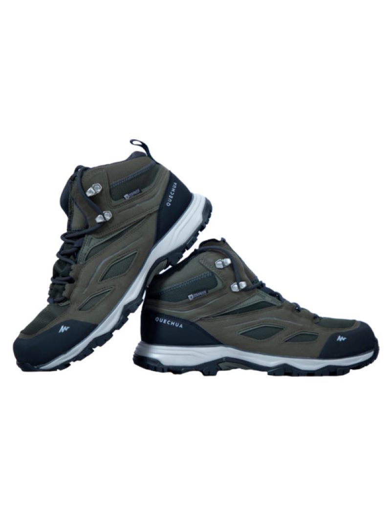 Waterproof Hiking Shoes MH100 Khaki